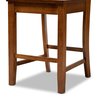 Baxton Studio Gervais Modern and Contemporary Transitional Walnut Brown Finished Wood 2-Piece Counter Stool Set 180-11419-Zoro